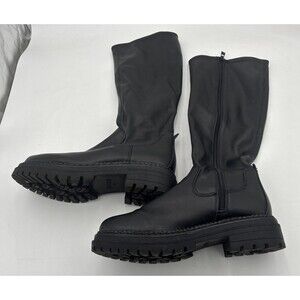 Sam & Libby Sadie Black Boots Tall Stretch Calf Womens Size 8